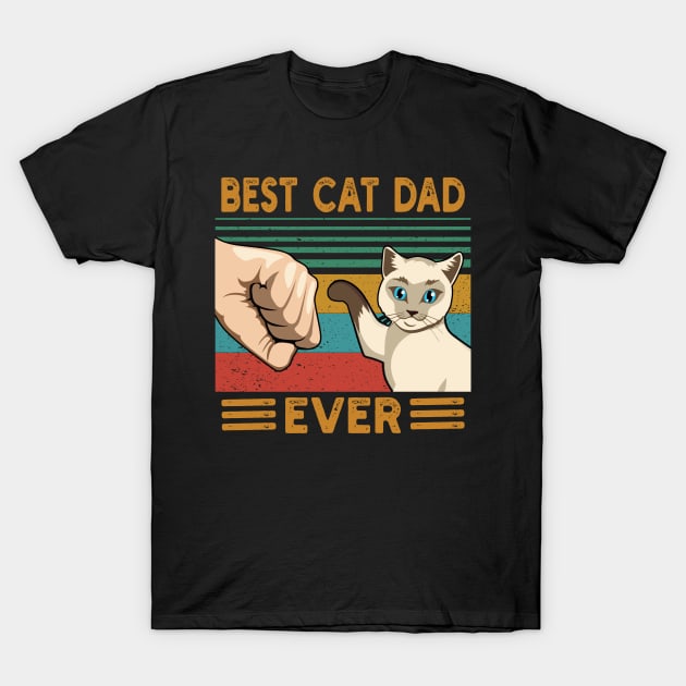 Best Cat Dad Ever Fist Bump T-Shirt by Green Splash